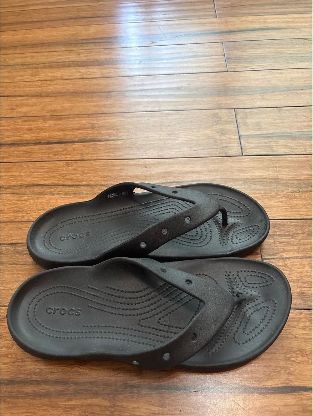 Crocs Mens Baya Size 12 Black Classic Comfort Flip Flop Sandals